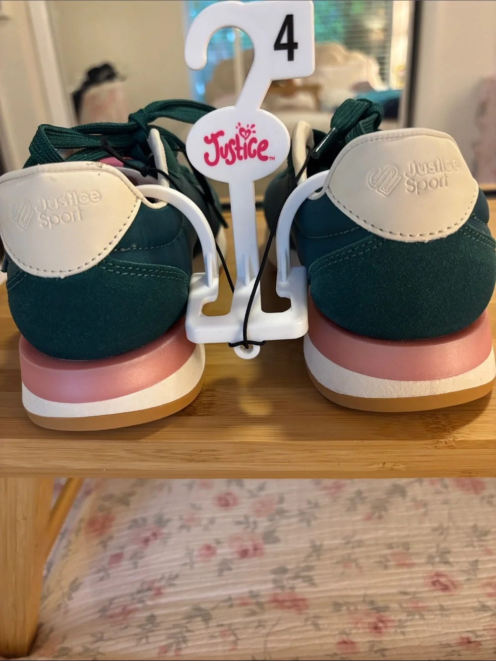 Justice Girls Teal Lace-Up Athletic Sneakers
